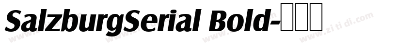 SalzburgSerial Bold字体转换